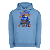 Pigment Pebble Blue western fourth of july truck Urban Hoodie - FaDigitalArtStudio