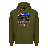 Army Green all american boy Premium Hoodie - HRA Design Shop