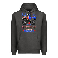 Charcoal Heather all american boy Premium Hoodie - HRA Design Shop
