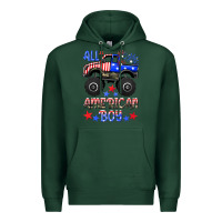Sports Green all american boy Premium Hoodie - HRA Design Shop