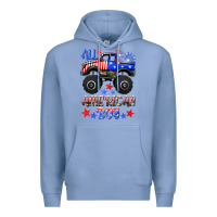 Colony Blue all american boy Premium Hoodie - HRA Design Shop
