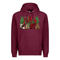 Burgundy jolly mama Premium Hoodie - FaDigitalArtStudio