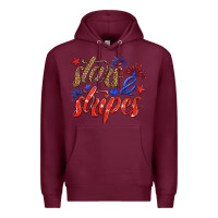 Burgundy stars and stripes Premium Hoodie - HRA Design Shop