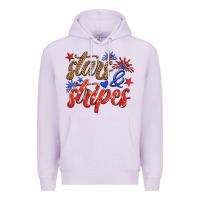 Lilac stars and stripes Premium Hoodie - HRA Design Shop