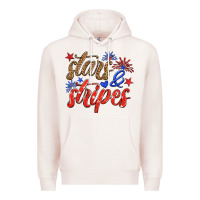Pale Pink stars and stripes Premium Hoodie - HRA Design Shop