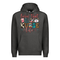 Charcoal Heather livin' that nurse life Premium Hoodie - FaDigitalArtStudio