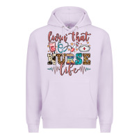 Lilac livin' that nurse life Premium Hoodie - FaDigitalArtStudio
