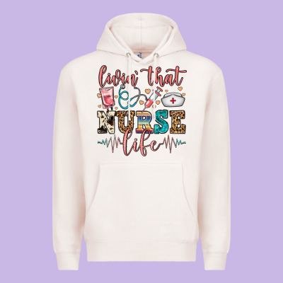 Livin' That Nurse Life Premium Hoodie Designed By Fadigitalartstudio