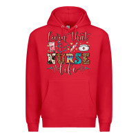 Red livin' that nurse life Premium Hoodie - FaDigitalArtStudio