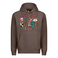 Coffee livin' that nurse life Premium Hoodie - FaDigitalArtStudio