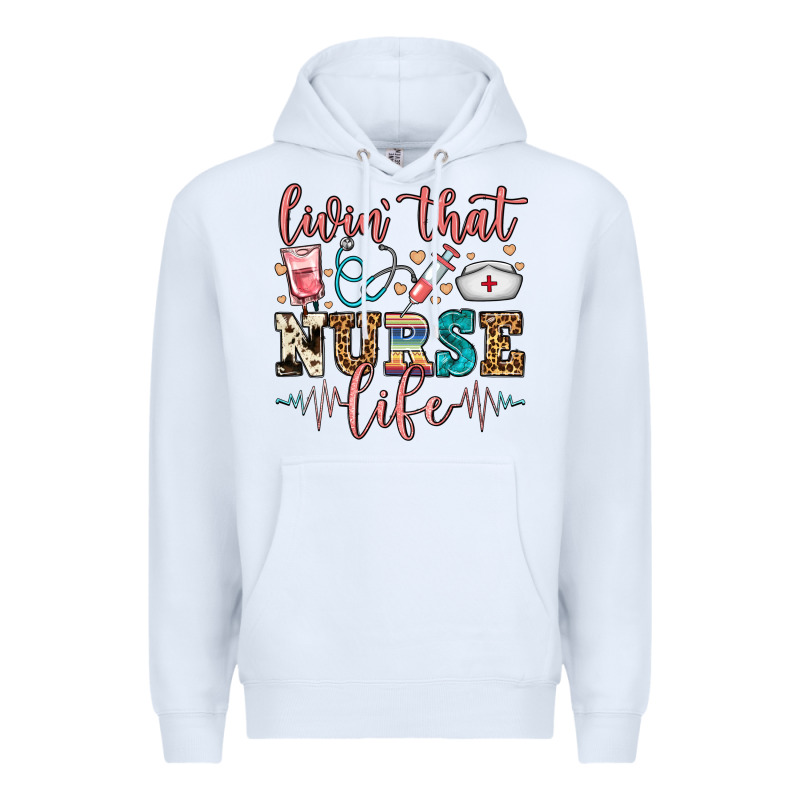 Livin' That Nurse Life Premium Hoodie by FaDigitalArtStudio | Teevron