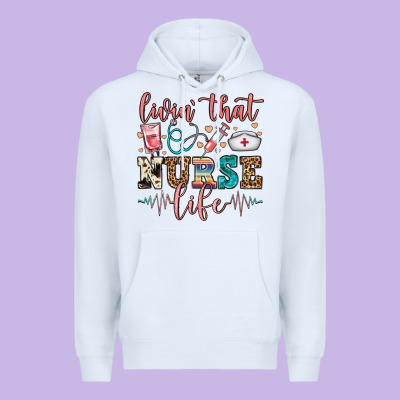 Livin' That Nurse Life Premium Hoodie Designed By Fadigitalartstudio