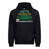 Black western green truck back view Urban Hoodie - FaDigitalArtStudio
