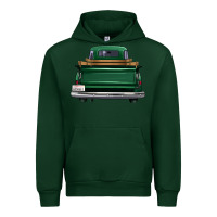 Forest Green western green truck back view Urban Hoodie - FaDigitalArtStudio