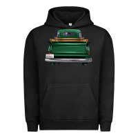 Pigment Black western green truck back view Urban Hoodie - FaDigitalArtStudio