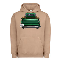 Pigment Burro western green truck back view Urban Hoodie - FaDigitalArtStudio