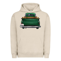Pigment French Oak western green truck back view Urban Hoodie - FaDigitalArtStudio
