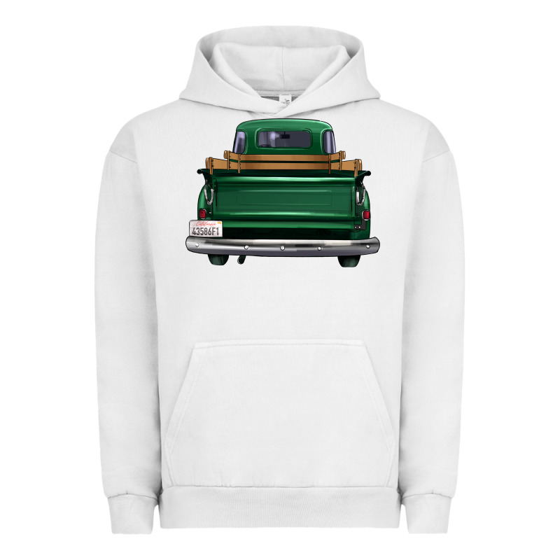 Western Green Truck Back View Urban Hoodie by FaDigitalArtStudio | Teevron