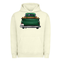 Pigment Pistachio western green truck back view Urban Hoodie - FaDigitalArtStudio