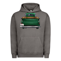 Pigment Tornado western green truck back view Urban Hoodie - FaDigitalArtStudio