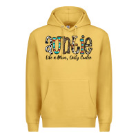 Antique Gold auntie  like a mom, only cooler Premium Hoodie - CowhideDigitalArt