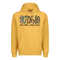 Mustard auntie  like a mom, only cooler Premium Hoodie - CowhideDigitalArt