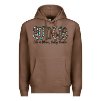 Chestnut auntie  like a mom, only cooler Premium Hoodie - CowhideDigitalArt