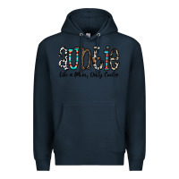 Navy auntie  like a mom, only cooler Premium Hoodie - CowhideDigitalArt