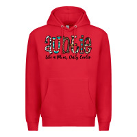 Red auntie  like a mom, only cooler Premium Hoodie - CowhideDigitalArt