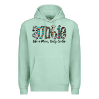 Seafoam auntie  like a mom, only cooler Premium Hoodie - CowhideDigitalArt