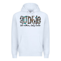 White auntie  like a mom, only cooler Premium Hoodie - CowhideDigitalArt