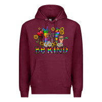 Burgundy be kind Premium Hoodie - CowhideDigitalArt
