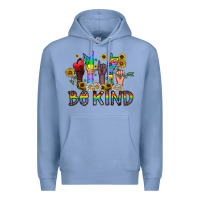Colony Blue be kind Premium Hoodie - CowhideDigitalArt