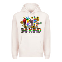 Pale Pink be kind Premium Hoodie - CowhideDigitalArt