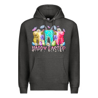 Charcoal Heather happy easter tooth Premium Hoodie - RacoonDesign