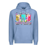 Colony Blue happy easter tooth Premium Hoodie - RacoonDesign