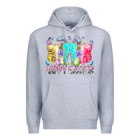 Heather Grey happy easter tooth Premium Hoodie - RacoonDesign