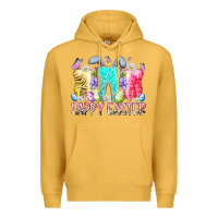 Mustard happy easter tooth Premium Hoodie - RacoonDesign