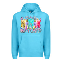 Ocean Blue happy easter tooth Premium Hoodie - RacoonDesign