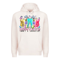 Pale Pink happy easter tooth Premium Hoodie - RacoonDesign
