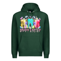 Sports Green happy easter tooth Premium Hoodie - RacoonDesign