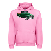 Fuchsia Pink western green truck right 34 view 1 Urban Hoodie - FaDigitalArtStudio