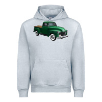 Heather Grey western green truck right 34 view 1 Urban Hoodie - FaDigitalArtStudio