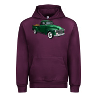 Mauve Wine western green truck right 34 view 1 Urban Hoodie - FaDigitalArtStudio