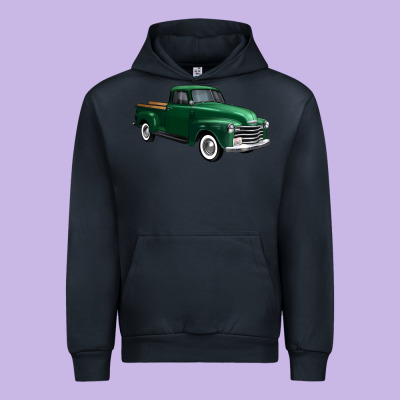 Western Green Truck Right 34 View 1 Urban Hoodie Designed By Fadigitalartstudio