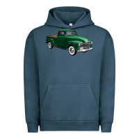 Pigment Midnight Navy western green truck right 34 view 1 Urban Hoodie - FaDigitalArtStudio