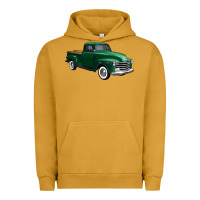 Pigment Peanut Butter western green truck right 34 view 1 Urban Hoodie - FaDigitalArtStudio