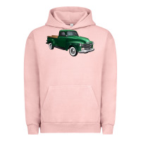 Pigment Salmon western green truck right 34 view 1 Urban Hoodie - FaDigitalArtStudio