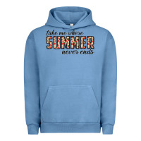 Pigment Pebble Blue take me where summer never ends Urban Hoodie - CowhideDigitalArt