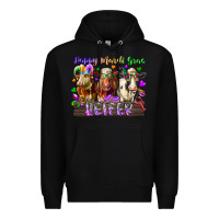 Black happy mardi gras heifer Premium Hoodie - RacoonDesign